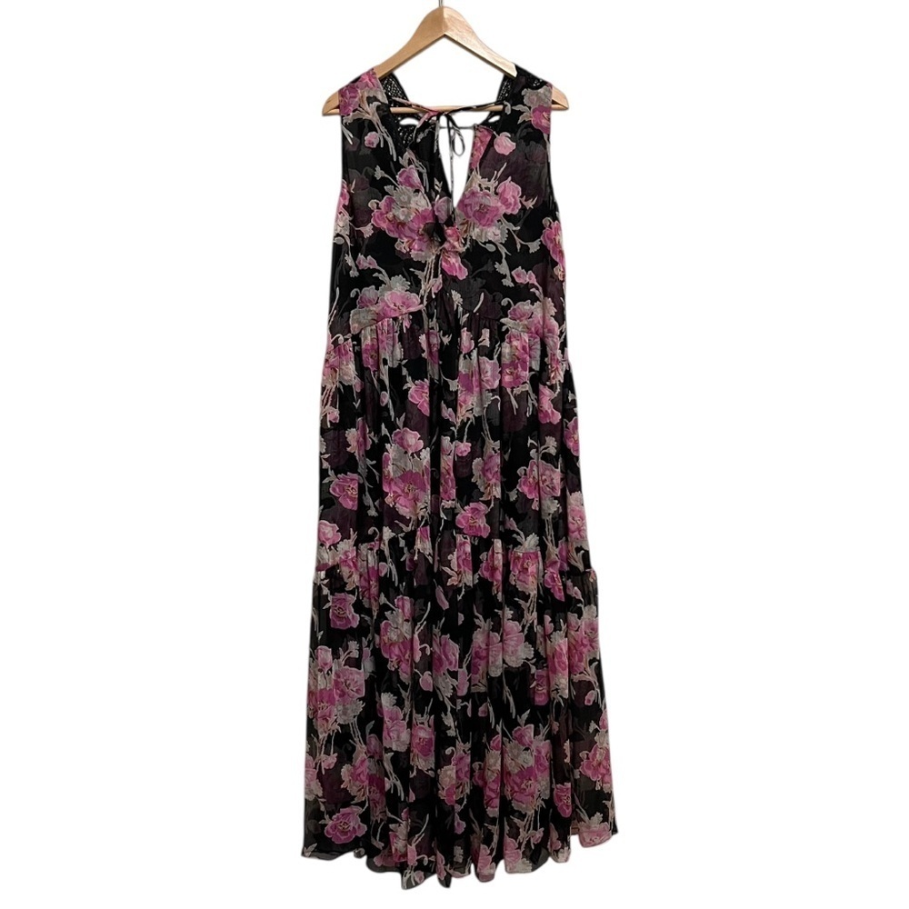 Anthropologie MISA Tie-Back Maxi Dress XS/S | Boho Chic Flowy Summer Dress - Picture 6 of 15